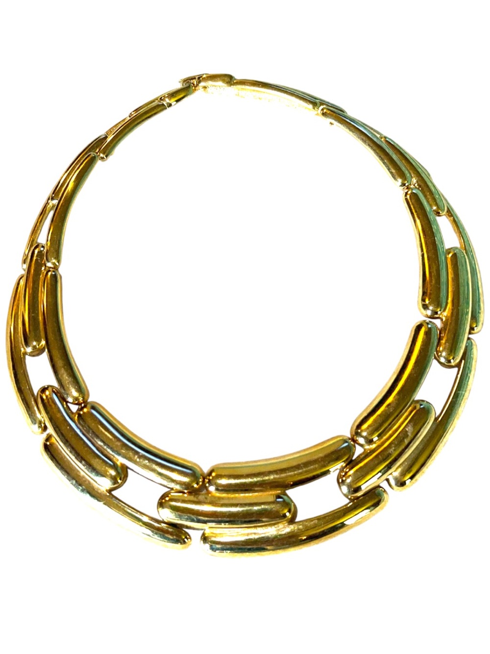 Vintage 1980’a Givenchy Gold Tone Statement Collar Chain Necklace